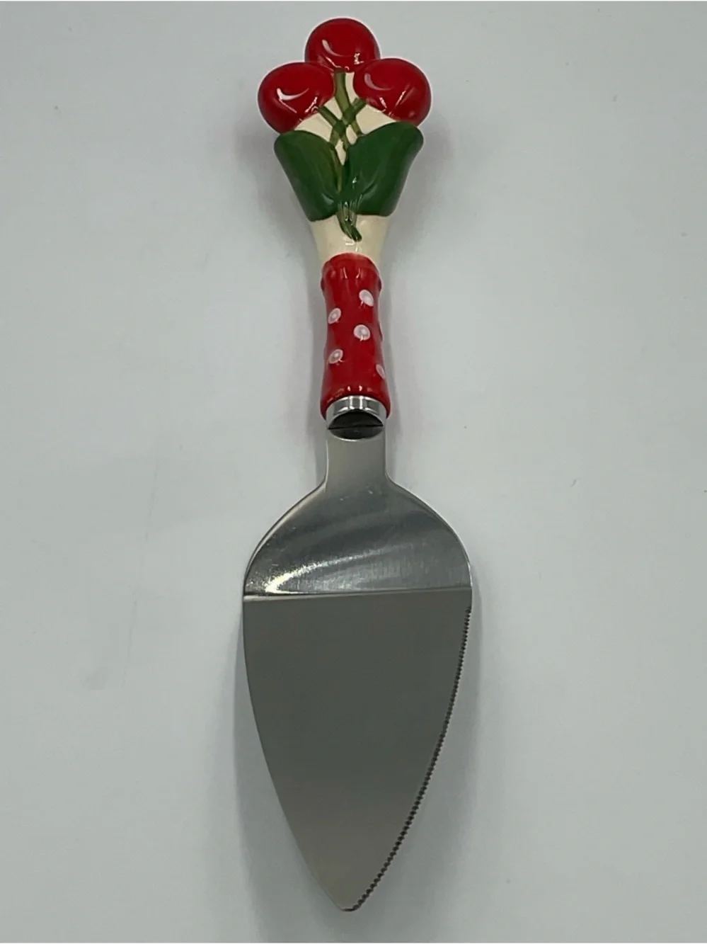 TEMPTATIONS by Tara Cherry Ceramic Pie/Pastry Server
